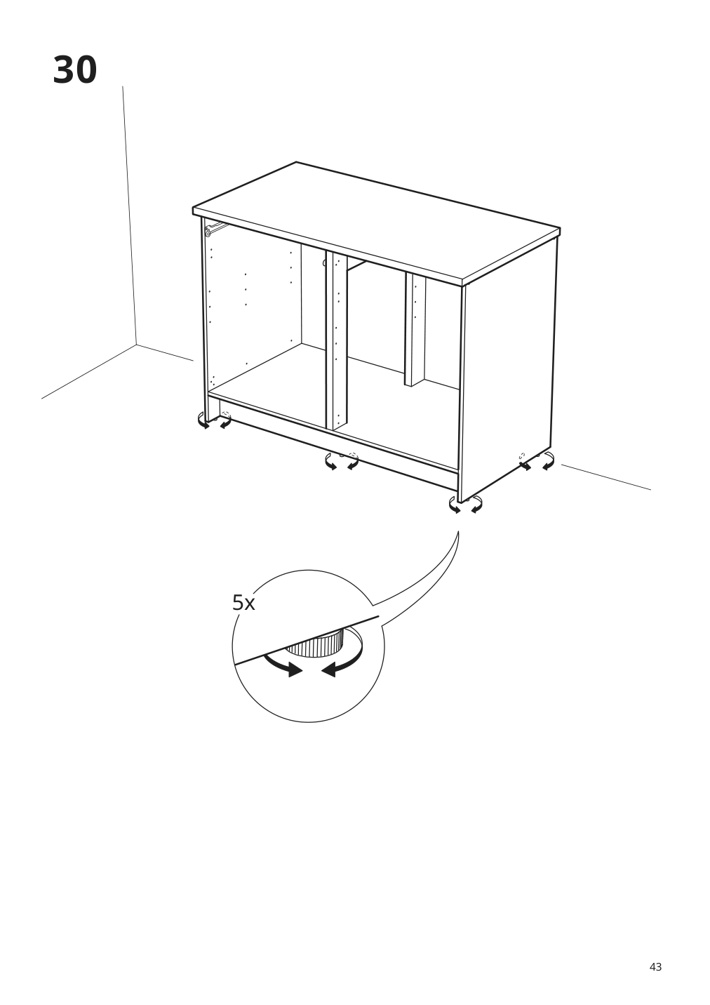 Assembly instructions for IKEA Knoxhult base cabinet with doors and drawer white | Page 43 - IKEA KNOXHULT base cabinet with doors and drawer 303.267.90