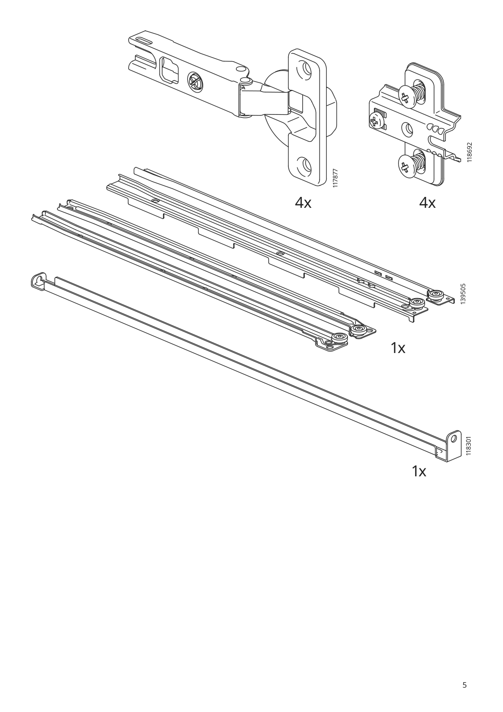 Assembly instructions for IKEA Knoxhult base cabinet with doors and drawer white | Page 5 - IKEA KNOXHULT base cabinet with doors and drawer 303.267.90