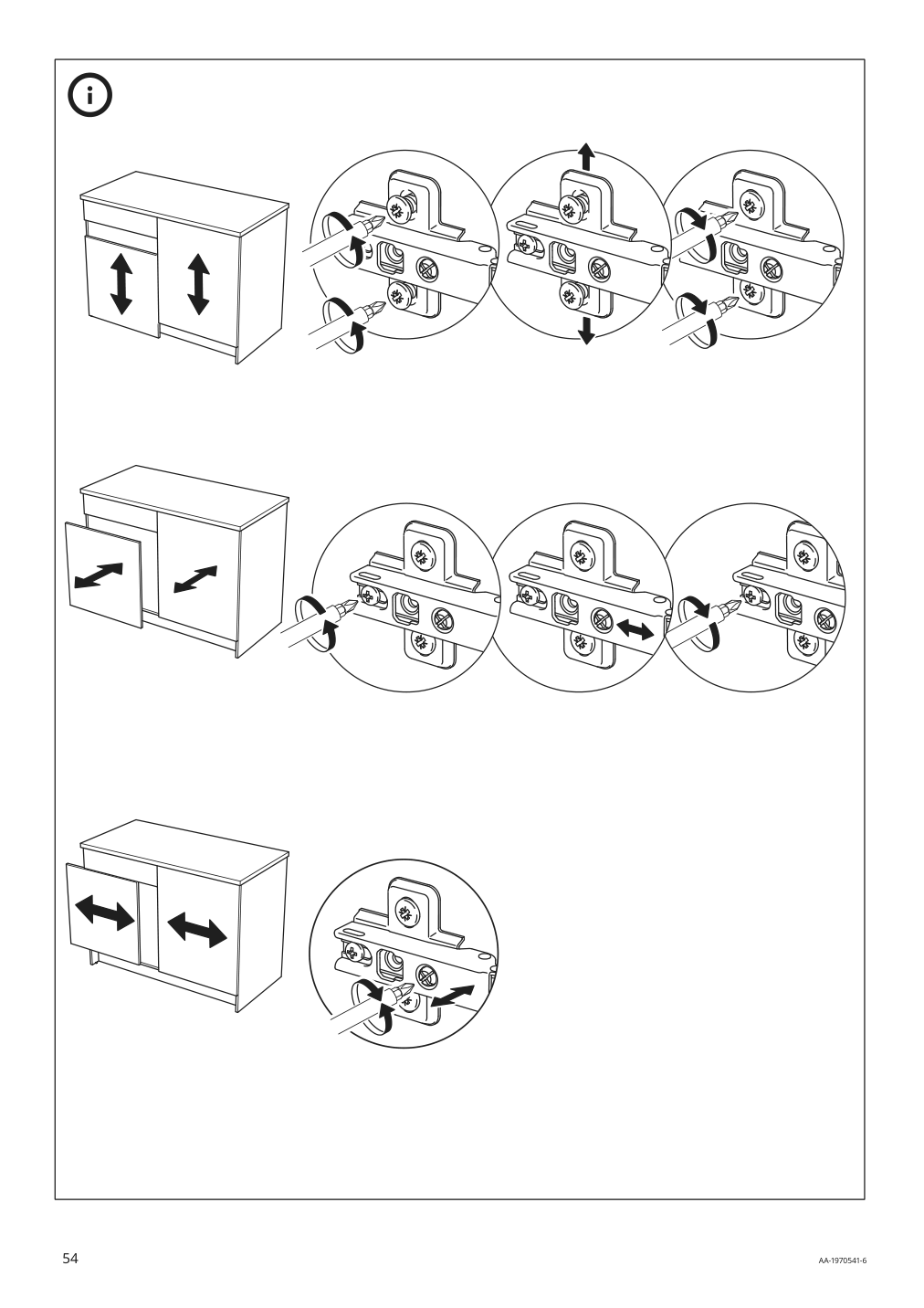 Assembly instructions for IKEA Knoxhult base cabinet with doors and drawer white | Page 54 - IKEA KNOXHULT base cabinet with doors and drawer 303.267.90