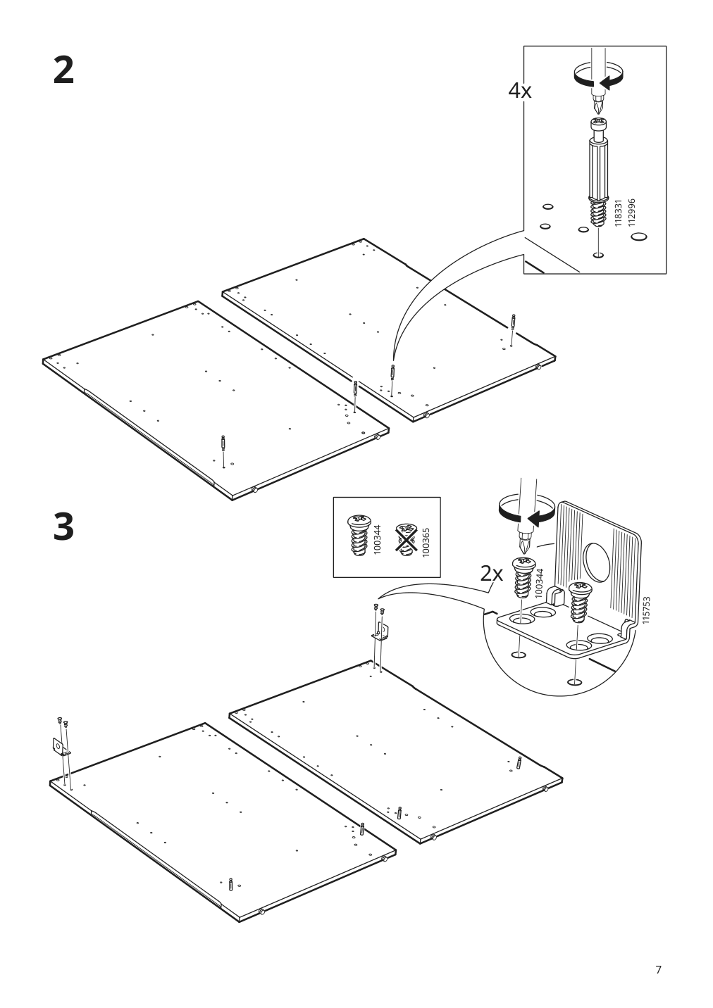 Assembly instructions for IKEA Knoxhult base cabinet with doors and drawer white | Page 7 - IKEA KNOXHULT base cabinet with doors and drawer 303.267.90