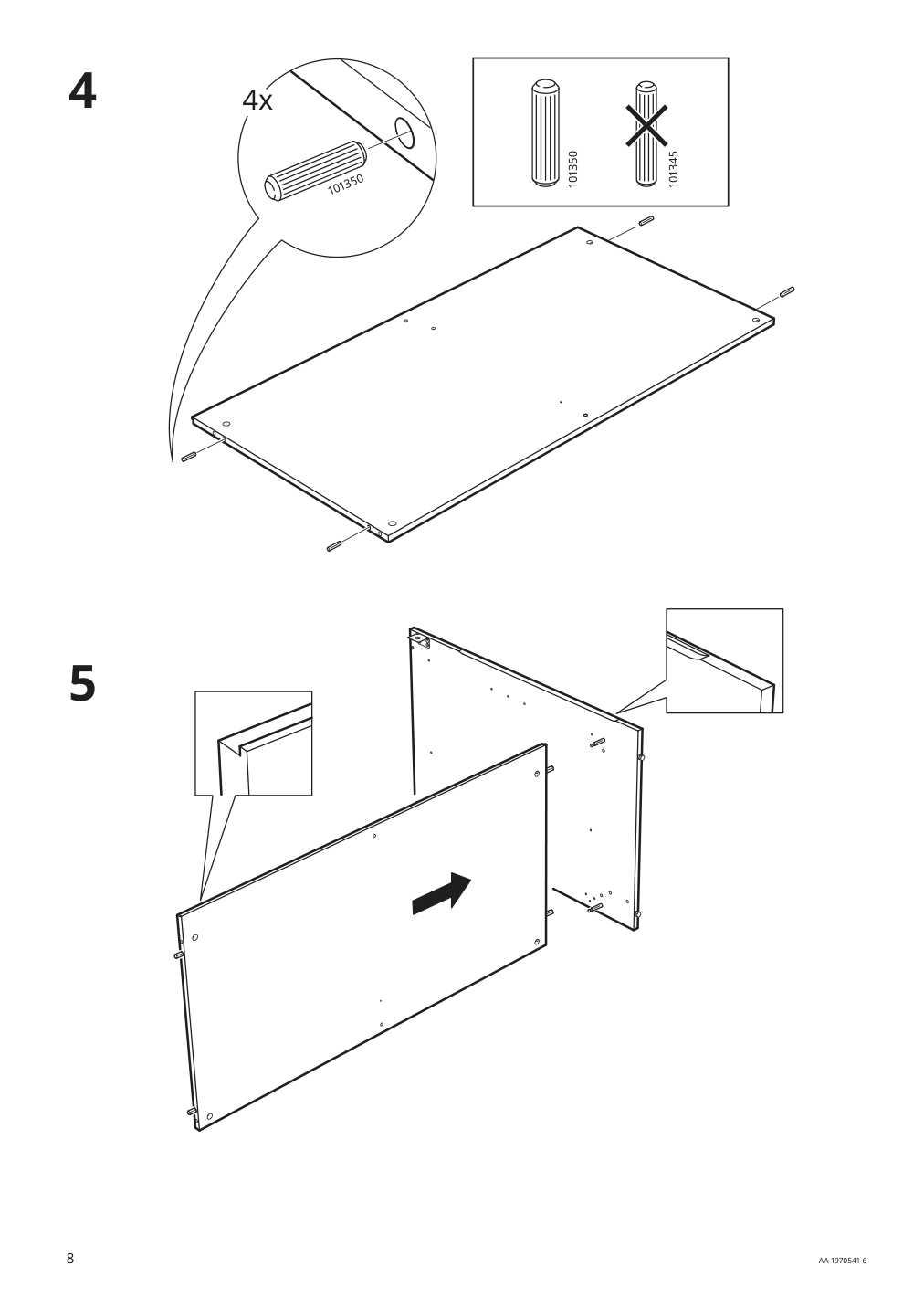 Assembly instructions for IKEA Knoxhult base cabinet with doors and drawer white | Page 8 - IKEA KNOXHULT base cabinet with doors and drawer 303.267.90