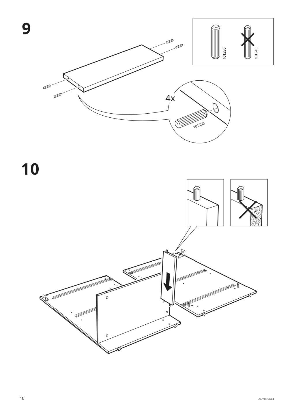 Assembly instructions for IKEA Knoxhult base cabinet with drawers white | Page 10 - IKEA KNOXHULT base cabinet with drawers 903.267.87