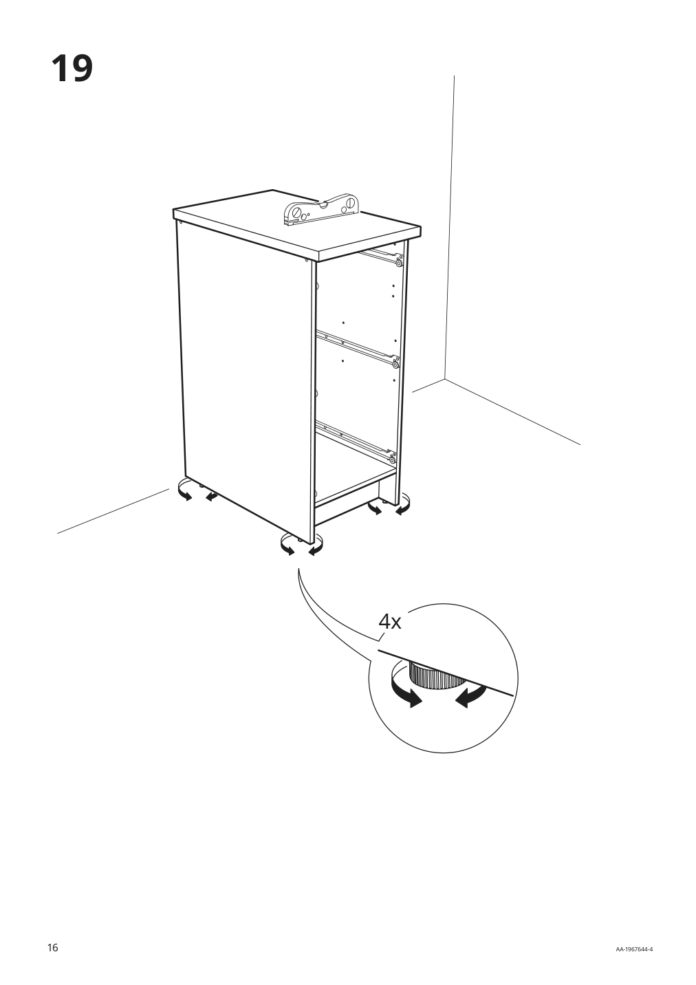 Assembly instructions for IKEA Knoxhult base cabinet with drawers white | Page 16 - IKEA KNOXHULT base cabinet with drawers 903.267.87