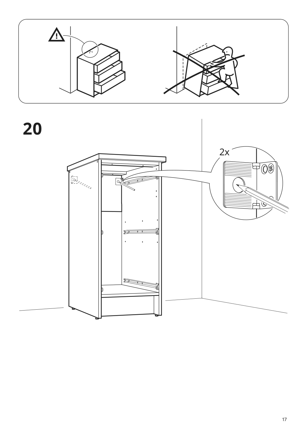 Assembly instructions for IKEA Knoxhult base cabinet with drawers white | Page 17 - IKEA KNOXHULT base cabinet with drawers 903.267.87