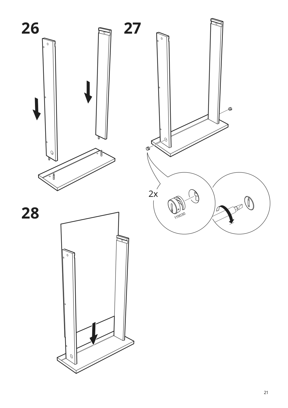 Assembly instructions for IKEA Knoxhult base cabinet with drawers white | Page 21 - IKEA KNOXHULT base cabinet with drawers 903.267.87