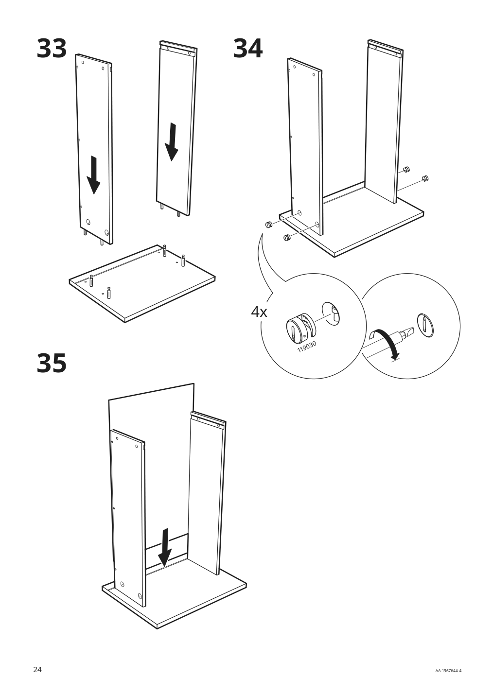 Assembly instructions for IKEA Knoxhult base cabinet with drawers white | Page 24 - IKEA KNOXHULT base cabinet with drawers 903.267.87