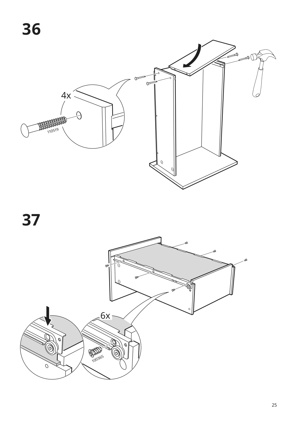 Assembly instructions for IKEA Knoxhult base cabinet with drawers white | Page 25 - IKEA KNOXHULT base cabinet with drawers 903.267.87