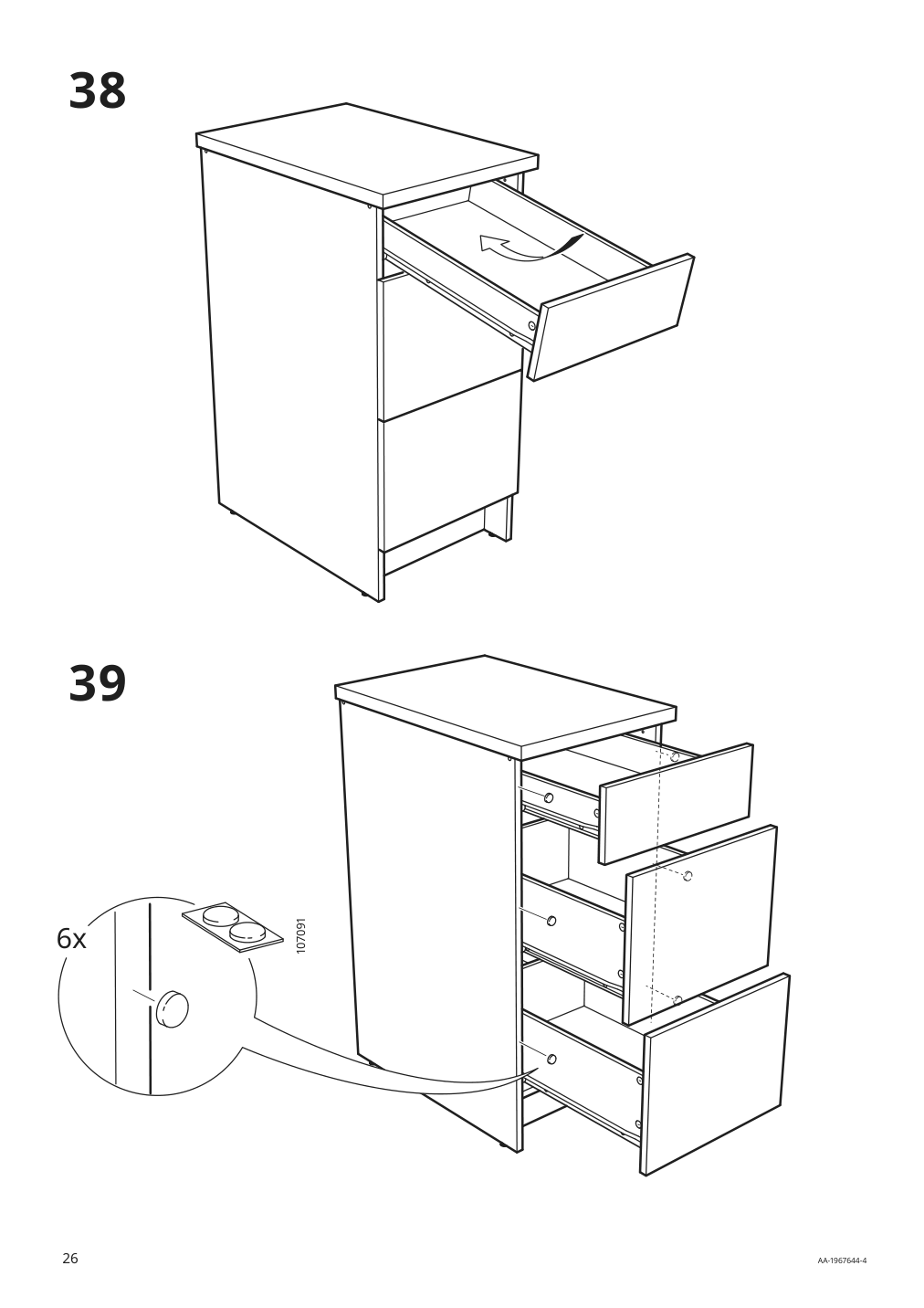 Assembly instructions for IKEA Knoxhult base cabinet with drawers white | Page 26 - IKEA KNOXHULT base cabinet with drawers 903.267.87