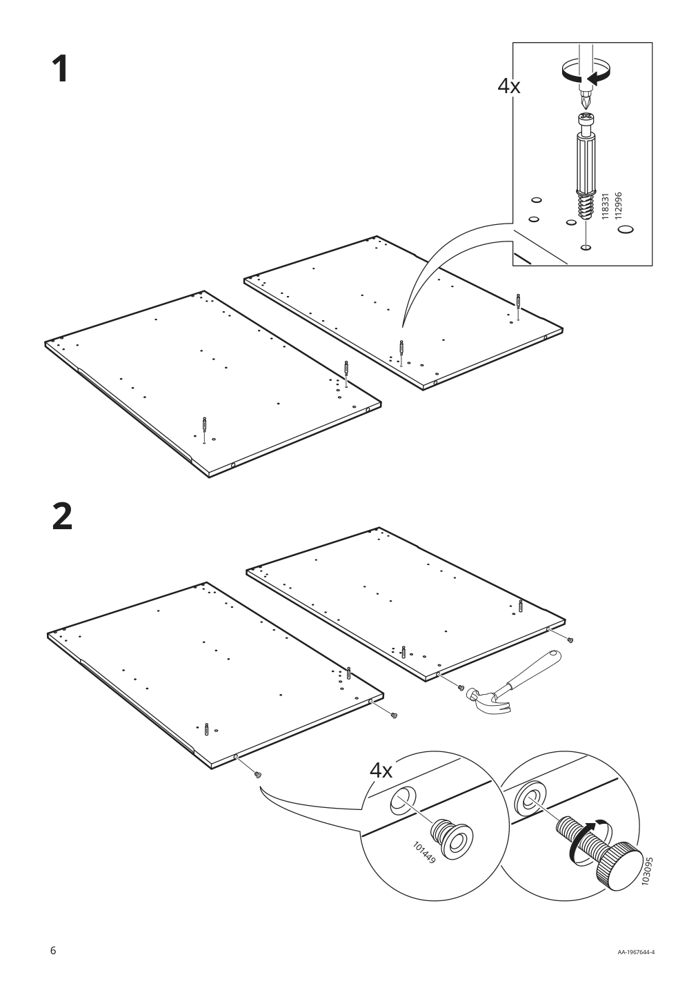 Assembly instructions for IKEA Knoxhult base cabinet with drawers white | Page 6 - IKEA KNOXHULT base cabinet with drawers 903.267.87