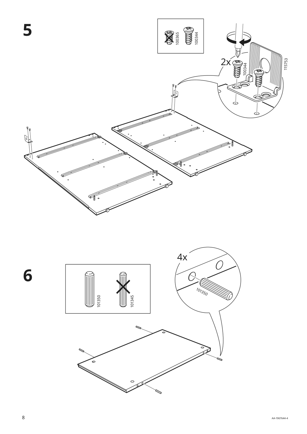 Assembly instructions for IKEA Knoxhult base cabinet with drawers white | Page 8 - IKEA KNOXHULT base cabinet with drawers 903.267.87