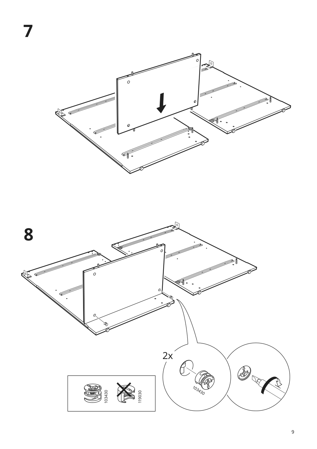 Assembly instructions for IKEA Knoxhult base cabinet with drawers white | Page 9 - IKEA KNOXHULT base cabinet with drawers 903.267.87