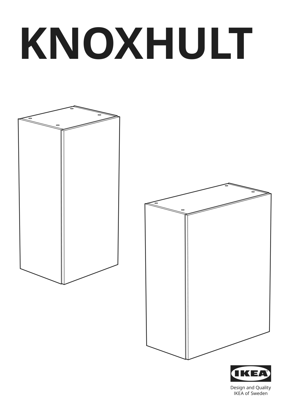 Assembly instructions for IKEA Knoxhult wall cabinet with door white | Page 1 - IKEA KNOXHULT wall cabinet with door 103.267.91