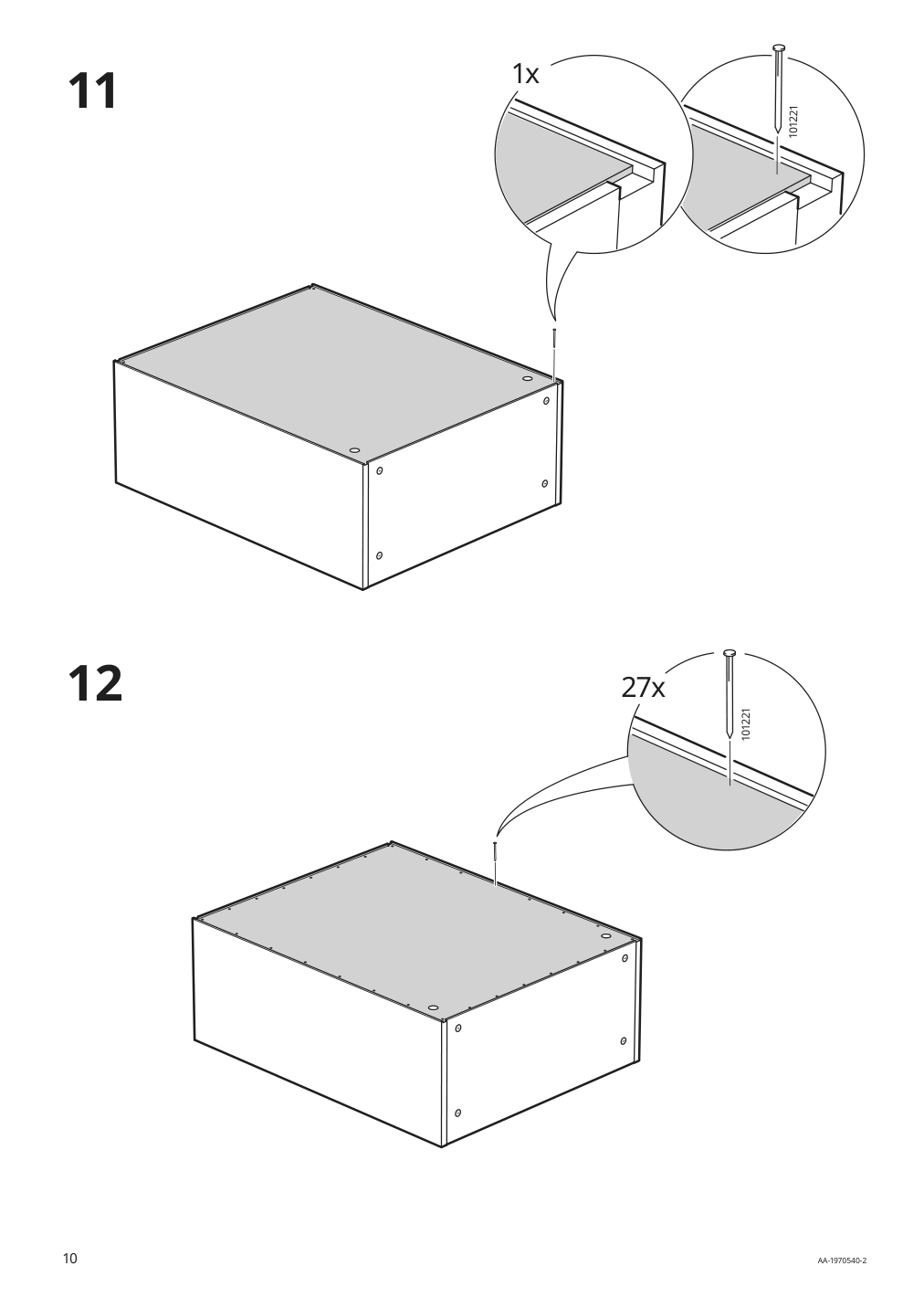 Assembly instructions for IKEA Knoxhult wall cabinet with door white | Page 10 - IKEA KNOXHULT wall cabinet with door 103.267.91