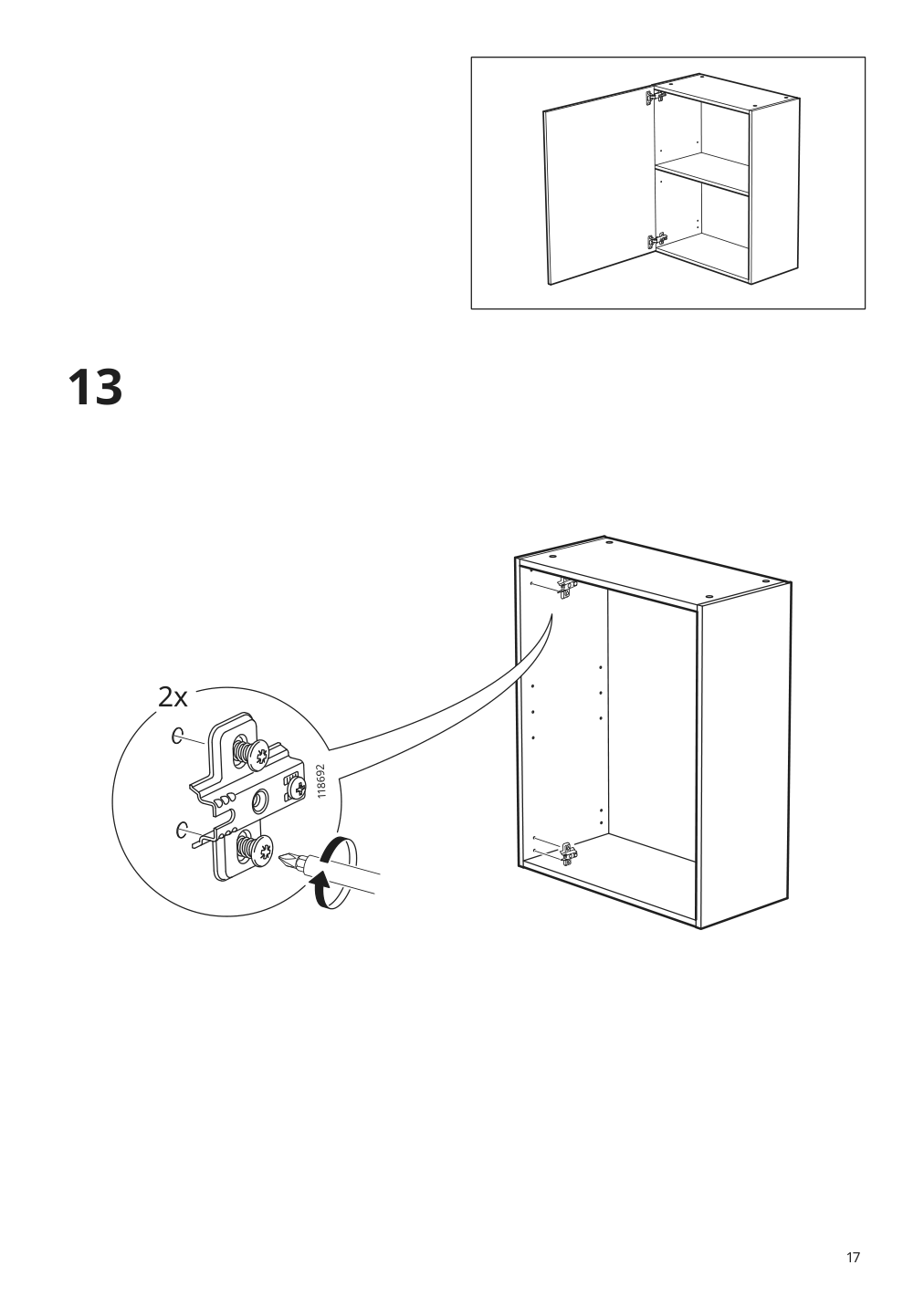 Assembly instructions for IKEA Knoxhult wall cabinet with door white | Page 17 - IKEA KNOXHULT wall cabinet with door 103.267.91