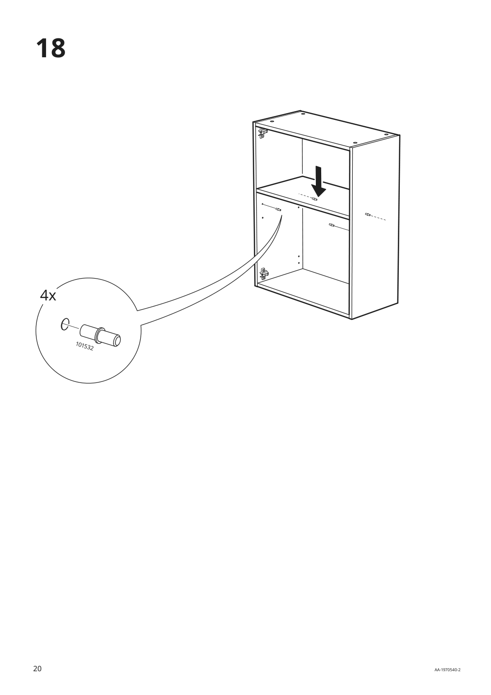 Assembly instructions for IKEA Knoxhult wall cabinet with door white | Page 20 - IKEA KNOXHULT wall cabinet with door 103.267.91