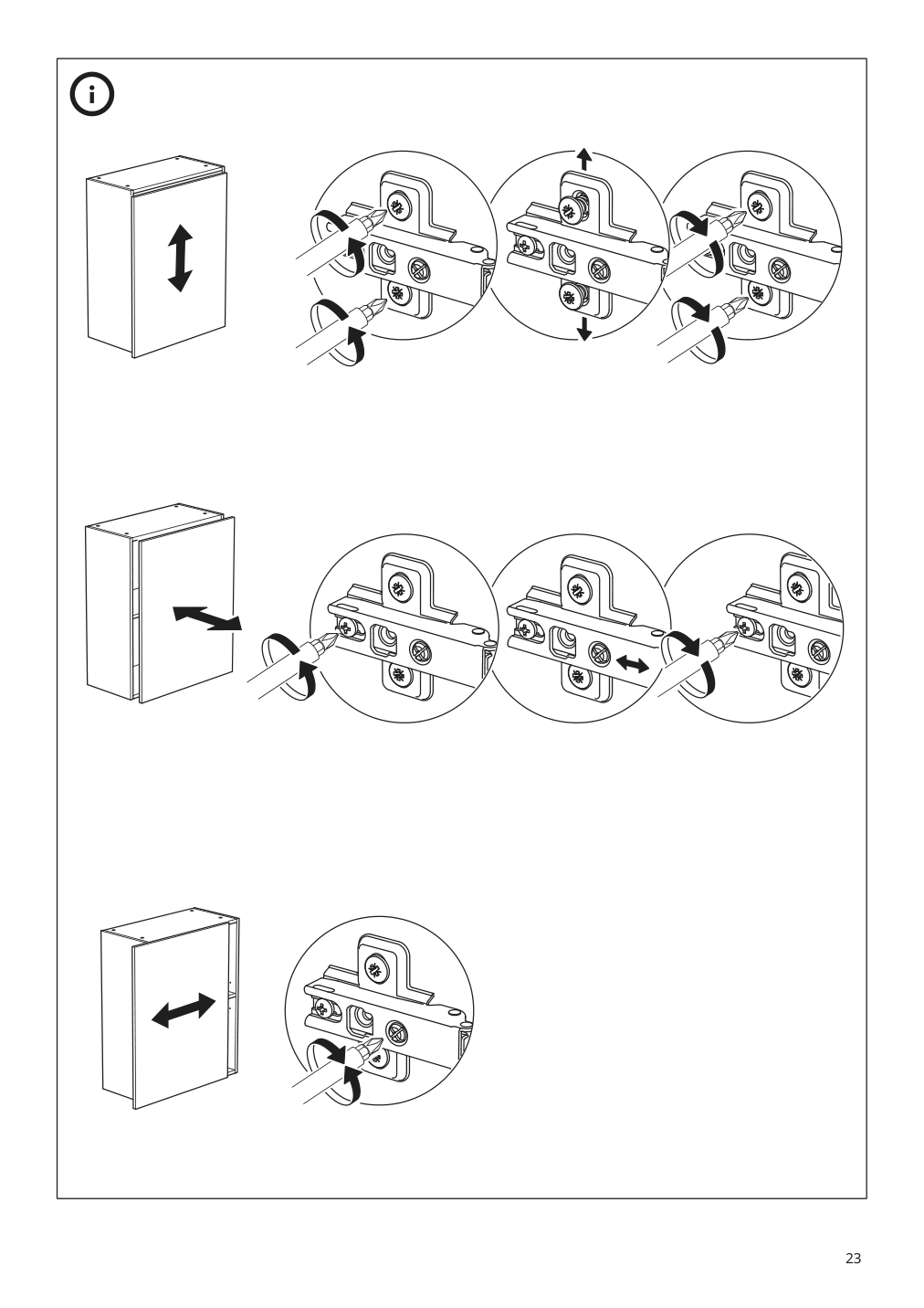 Assembly instructions for IKEA Knoxhult wall cabinet with door white | Page 23 - IKEA KNOXHULT wall cabinet with door 103.267.91