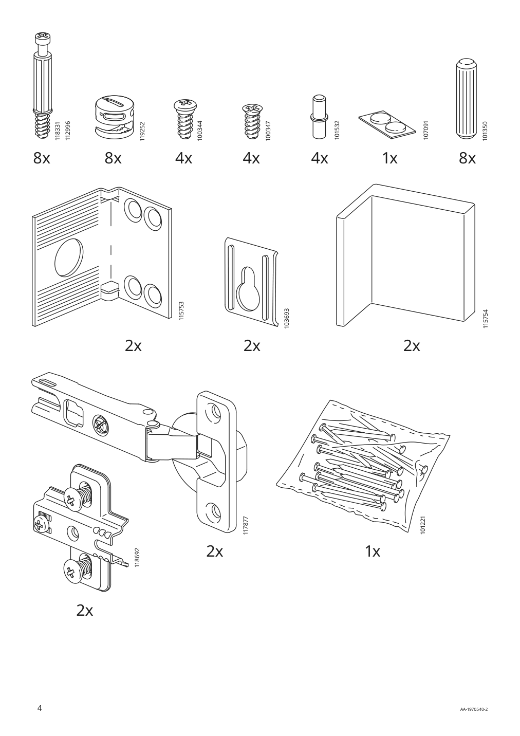 Assembly instructions for IKEA Knoxhult wall cabinet with door white | Page 4 - IKEA KNOXHULT wall cabinet with door 103.267.91