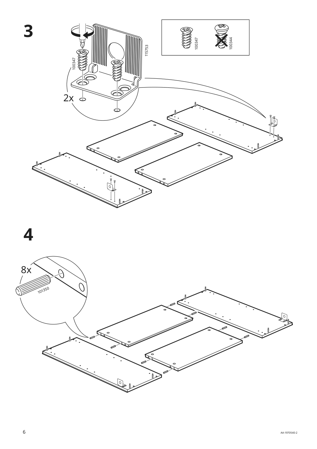 Assembly instructions for IKEA Knoxhult wall cabinet with door white | Page 6 - IKEA KNOXHULT wall cabinet with door 103.267.91