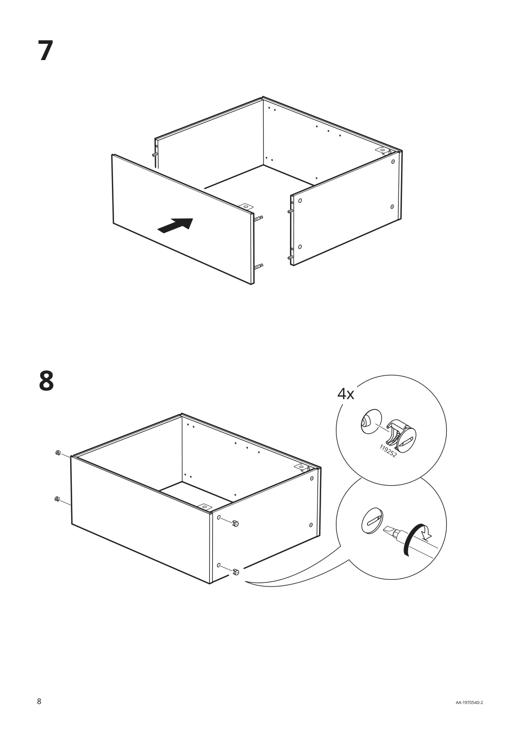 Assembly instructions for IKEA Knoxhult wall cabinet with door white | Page 8 - IKEA KNOXHULT wall cabinet with door 103.267.91