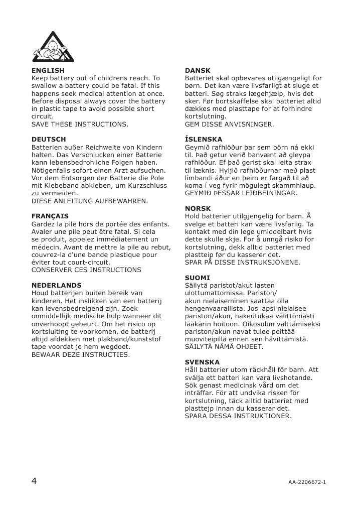 Assembly instructions for IKEA Koeldknaepp led decorative light battery operated | Page 4 - IKEA KÖLDKNÄPP LED decorative light 704.703.61