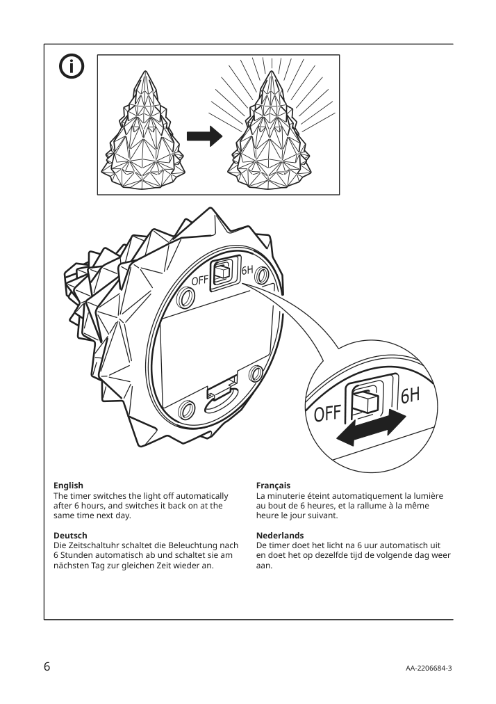 Assembly instructions for IKEA Koeldknaepp led decorative light battery operated | Page 6 - IKEA KÖLDKNÄPP LED decorative light 904.967.70