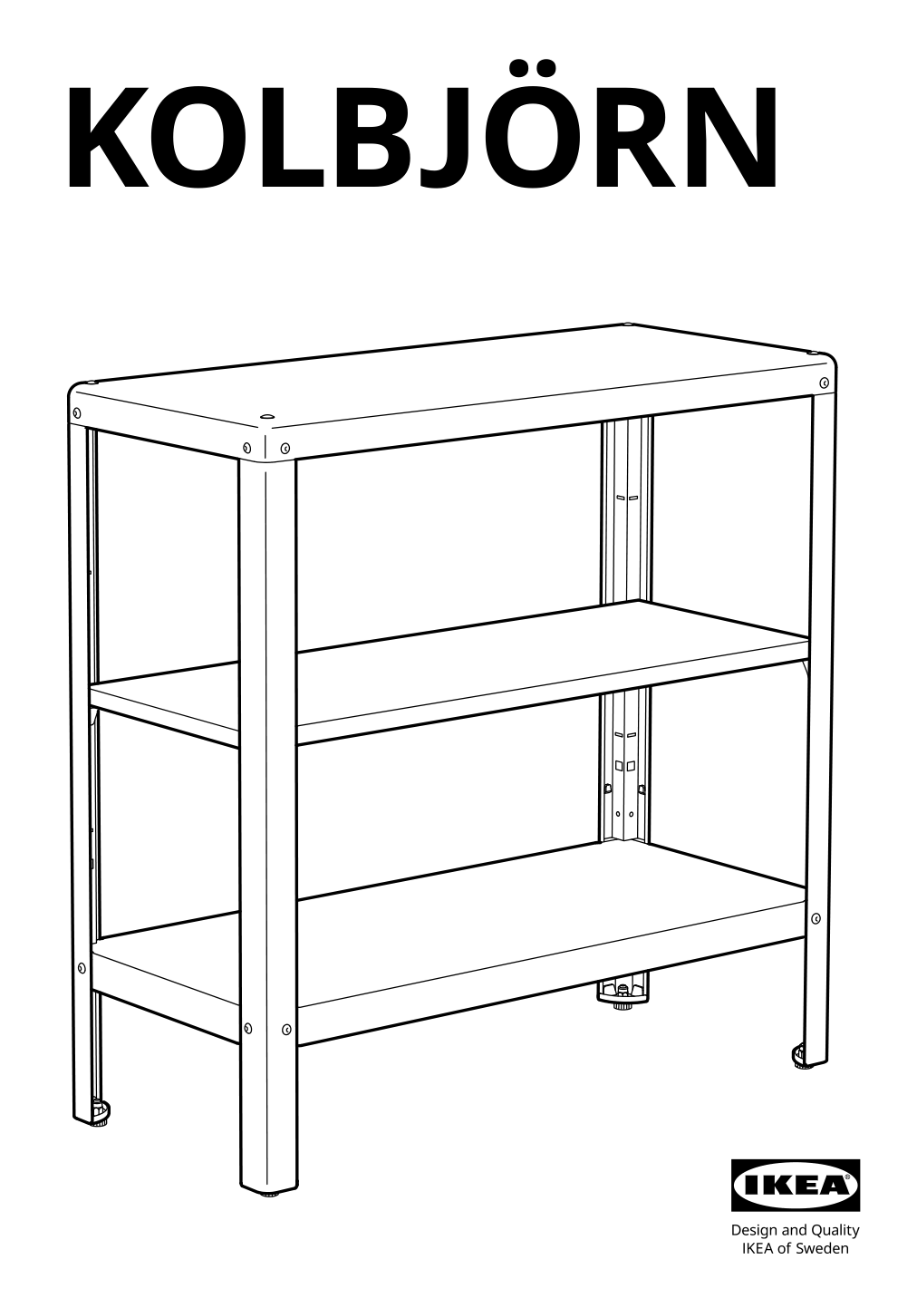 Assembly instructions for IKEA Kolbjoern shelf unit indoor outdoor beige | Page 1 - IKEA KOLBJÖRN shelf unit, indoor/outdoor 604.092.94