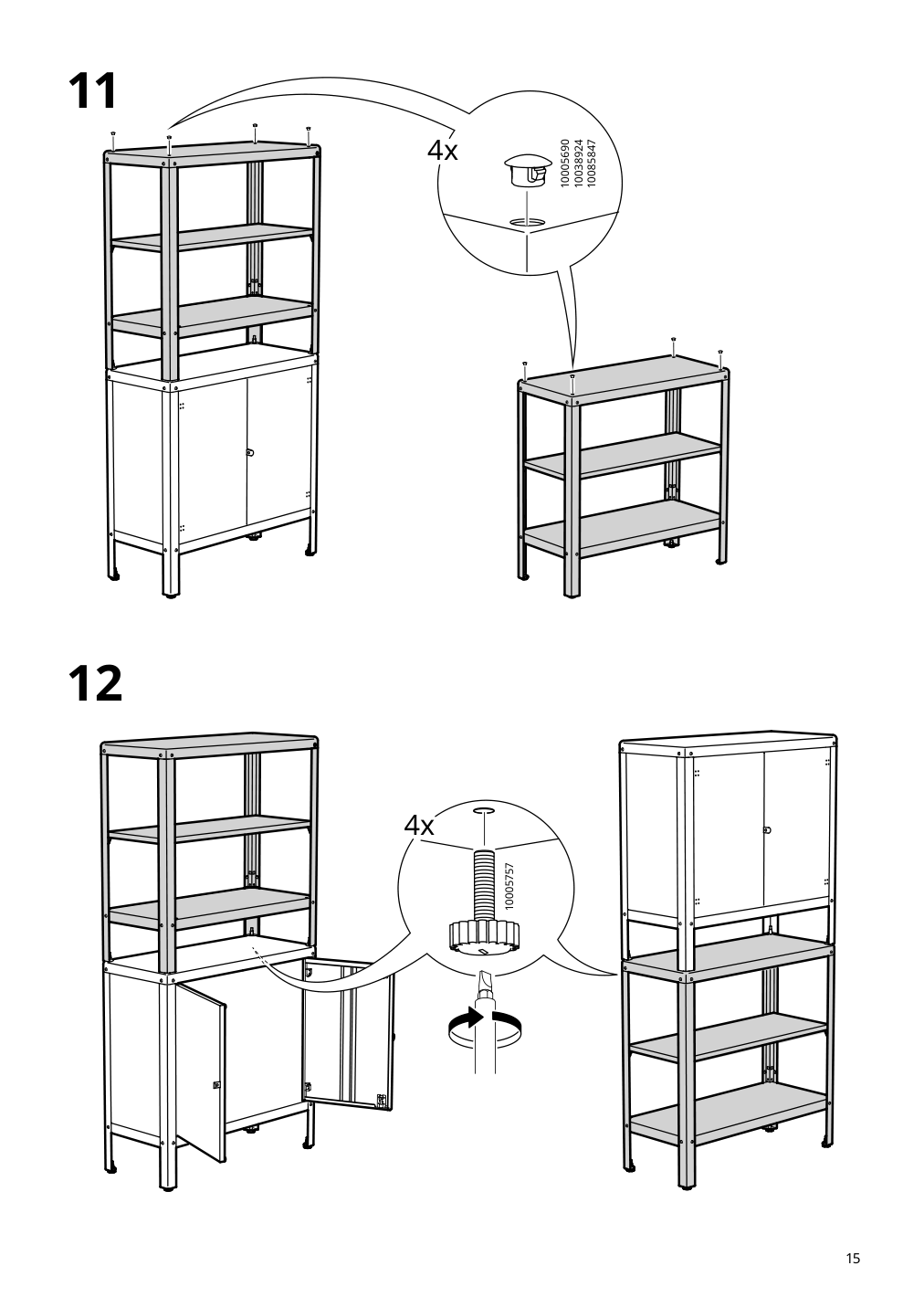 Assembly instructions for IKEA Kolbjoern shelf unit indoor outdoor beige | Page 15 - IKEA KOLBJÖRN shelf unit, indoor/outdoor 992.916.46