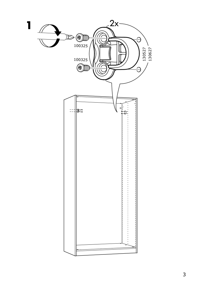 Assembly instructions for IKEA Komplement clothes rail dark gray | Page 3 - IKEA PAX / MEHAMN wardrobe with sliding doors 595.516.79