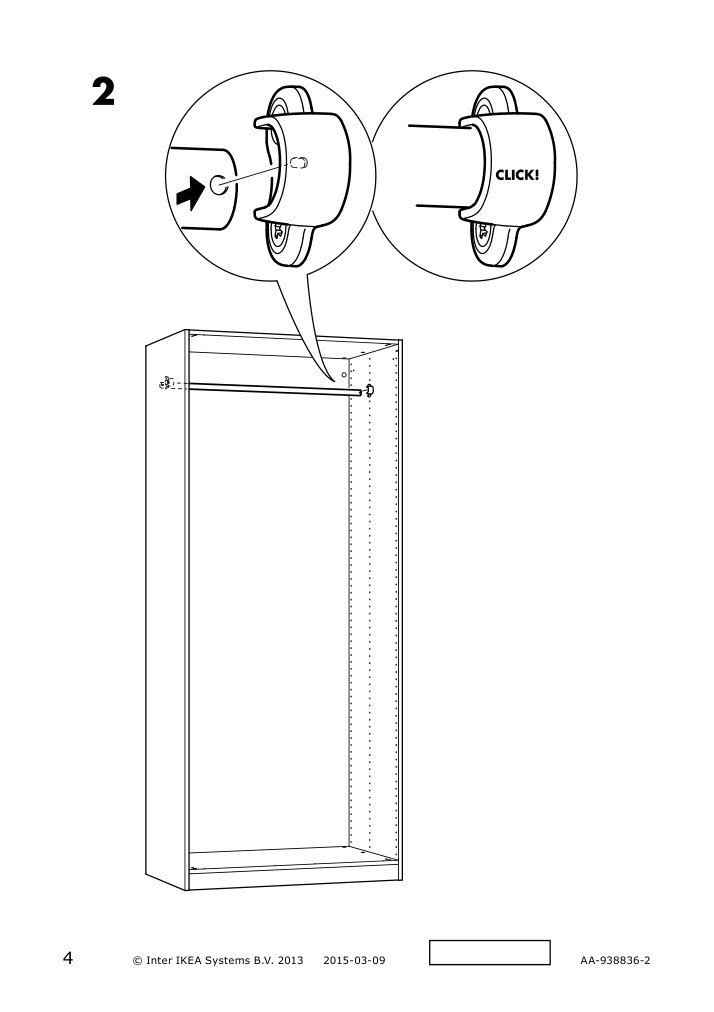 Assembly instructions for IKEA Komplement clothes rail dark gray | Page 4 - IKEA PAX / MEHAMN wardrobe 294.322.73