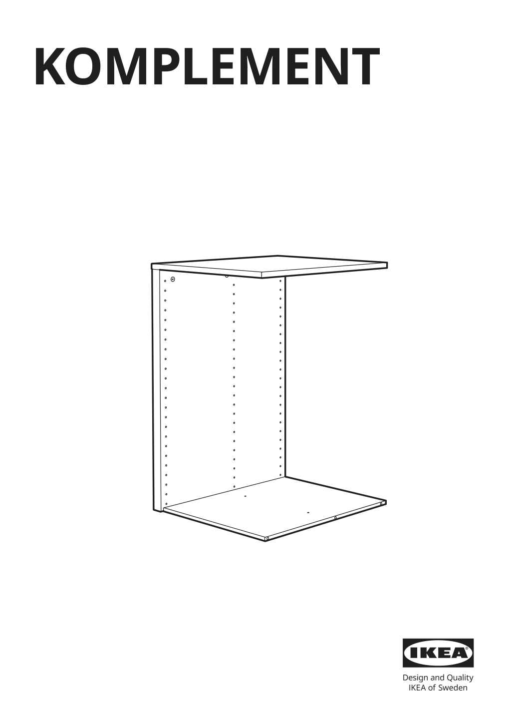 Assembly instructions for IKEA Komplement divider for frame dark gray | Page 1 - IKEA PAX / SVARTISDAL wardrobe combination 794.298.24