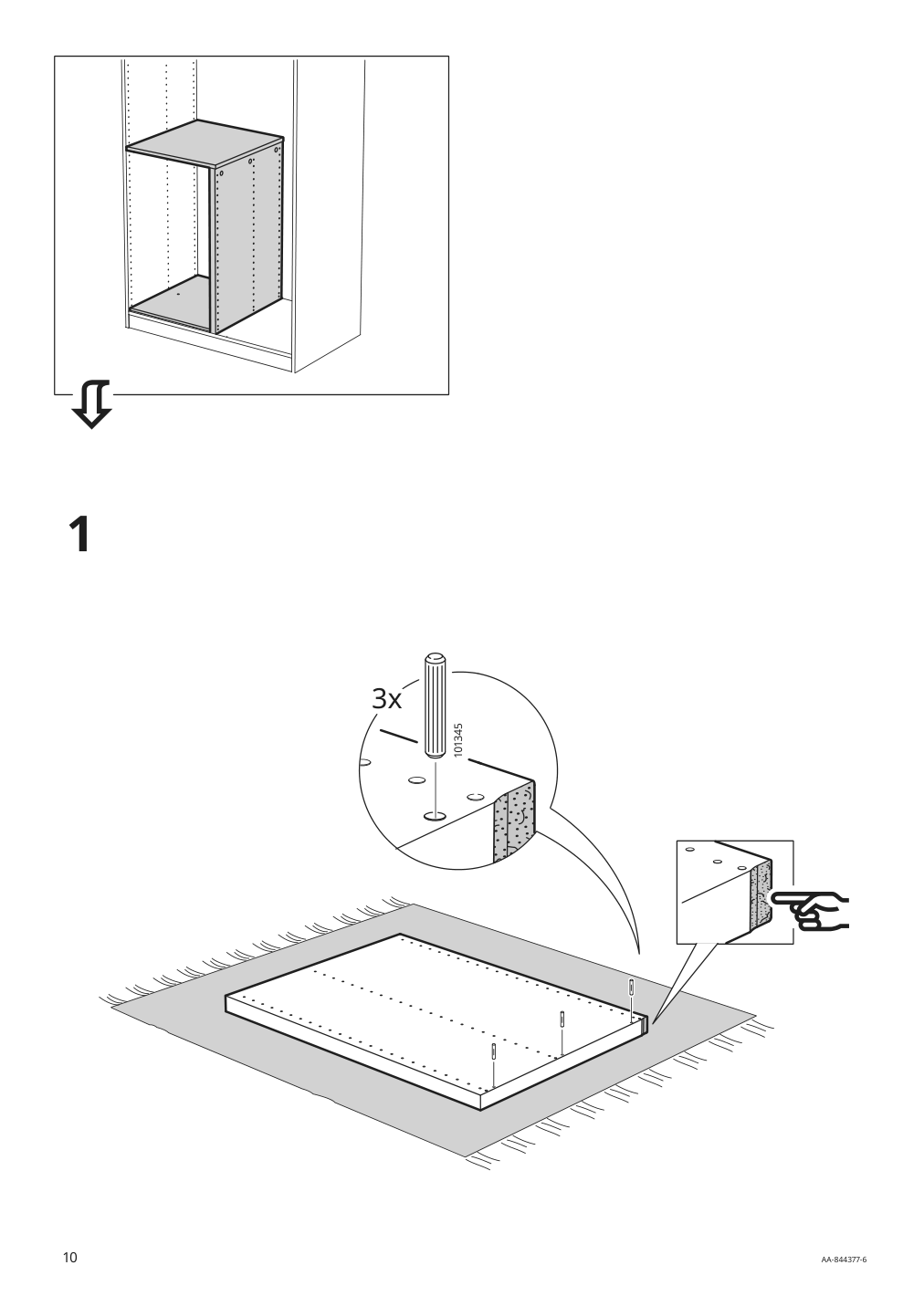 Assembly instructions for IKEA Komplement divider for frame beige | Page 10 - IKEA PAX / AULI wardrobe combination 094.330.99