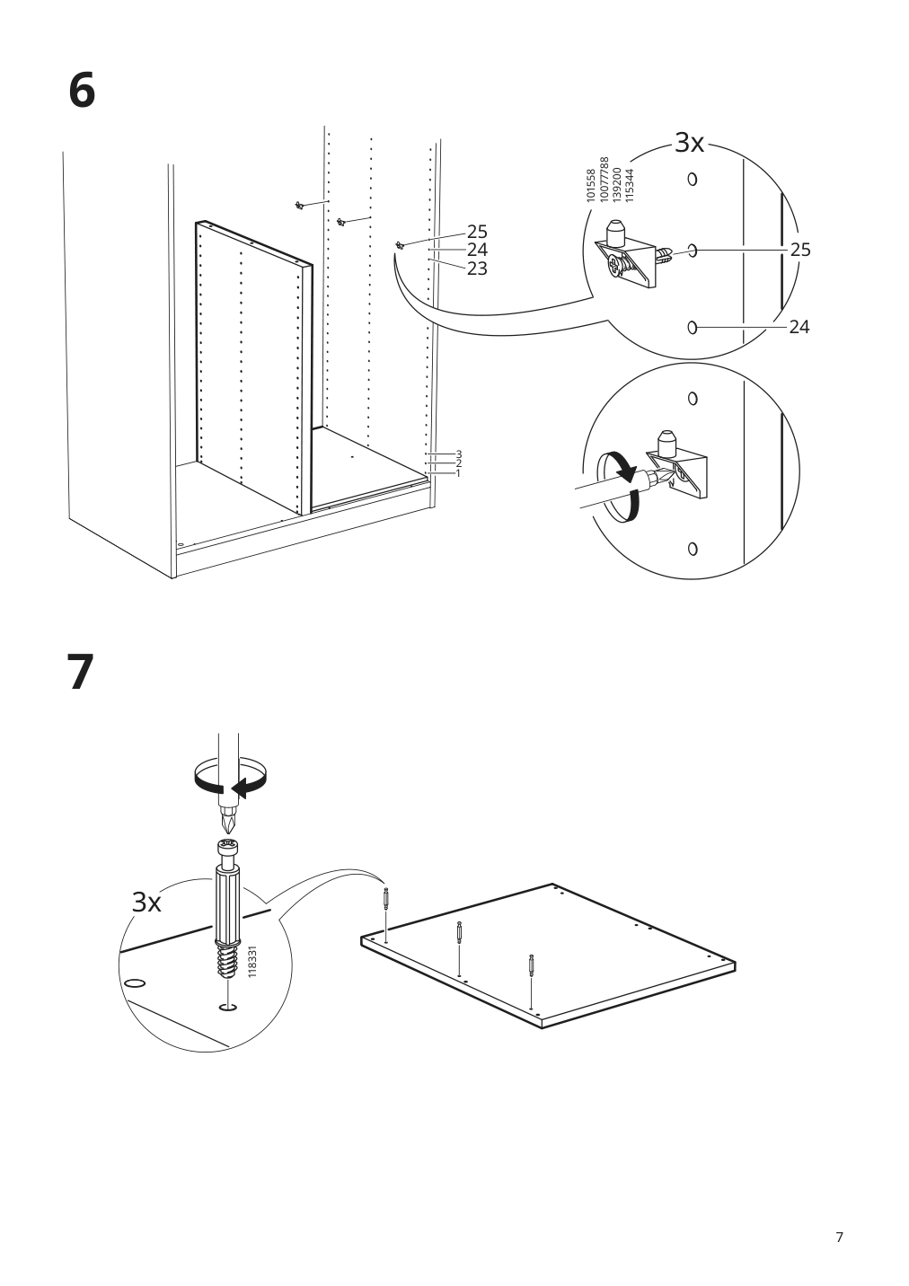 Assembly instructions for IKEA Komplement divider for frame dark gray | Page 7 - IKEA PAX / SVARTISDAL wardrobe combination 794.298.24