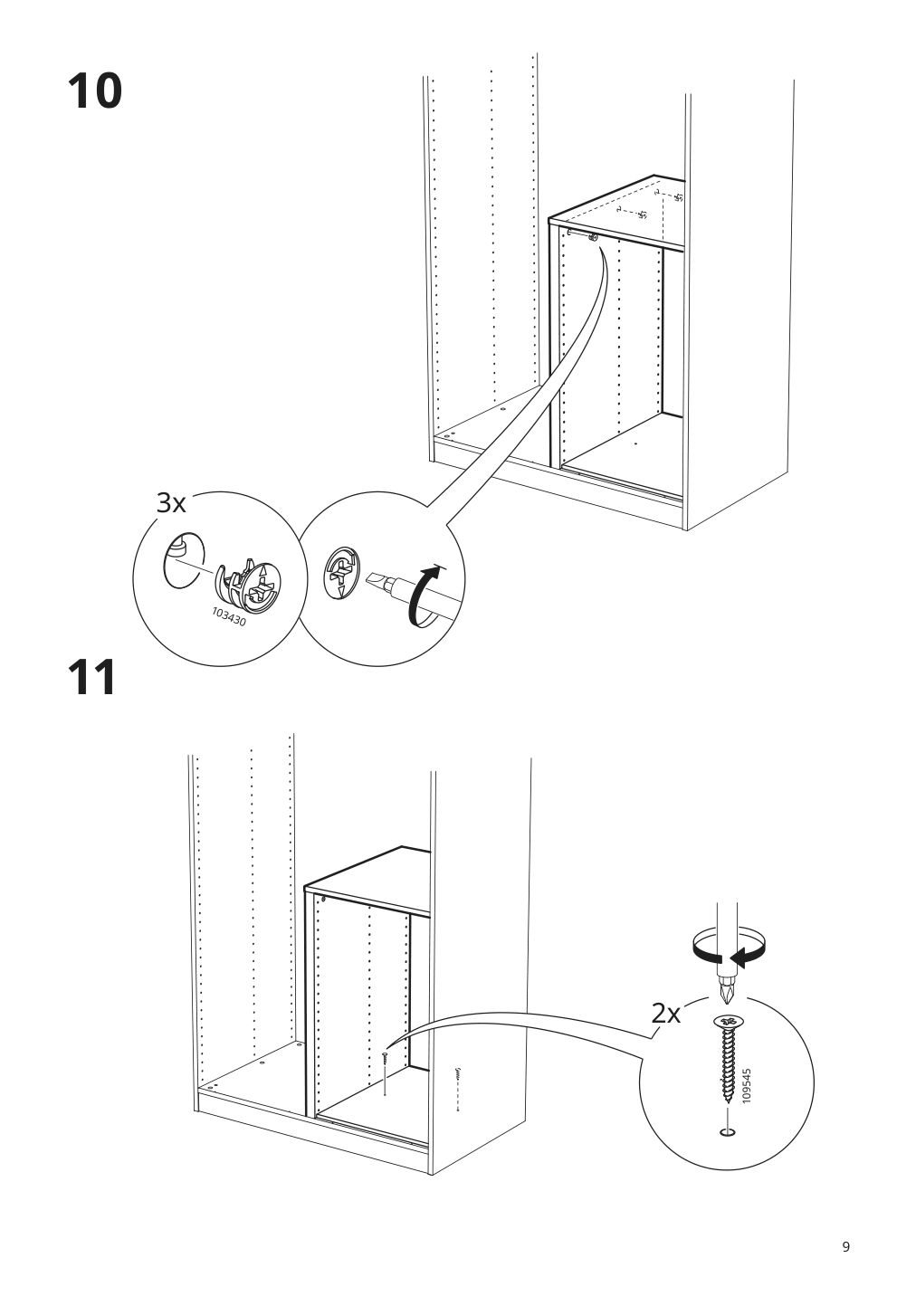 Assembly instructions for IKEA Komplement divider for frame dark gray | Page 9 - IKEA PAX / SVARTISDAL wardrobe combination 794.298.24