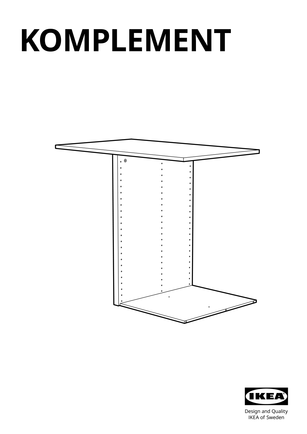 Assembly instructions for IKEA Komplement divider for frame gray beige | Page 1 - IKEA KOMPLEMENT divider for frame 305.091.10