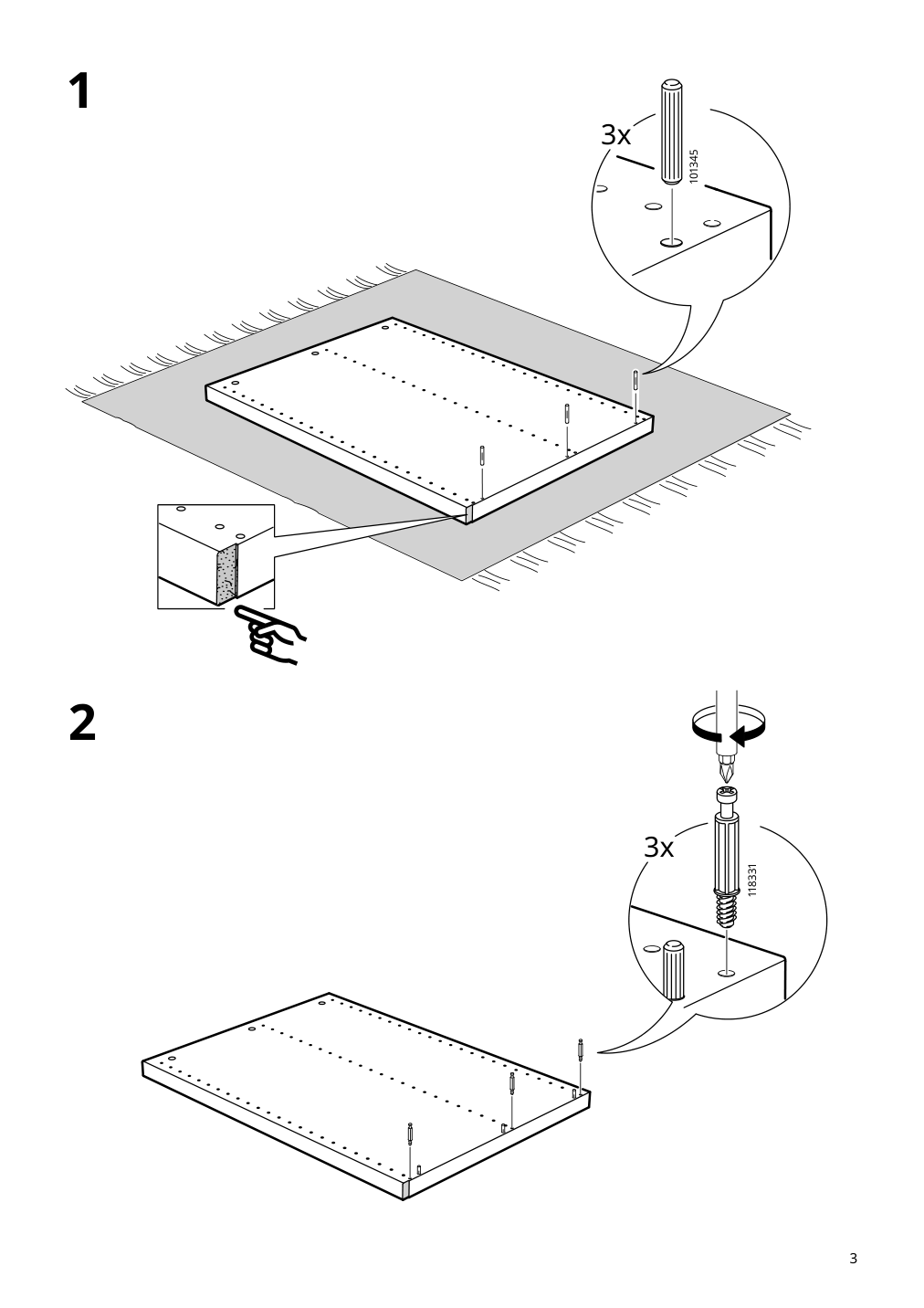 Assembly instructions for IKEA Komplement divider for frame gray beige | Page 3 - IKEA KOMPLEMENT divider for frame 305.091.10