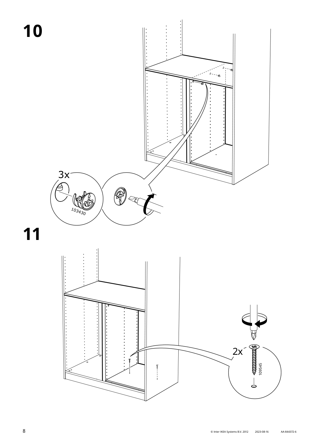 Assembly instructions for IKEA Komplement divider for frame gray beige | Page 8 - IKEA KOMPLEMENT divider for frame 305.091.10