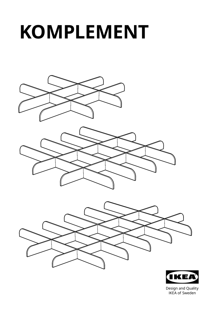 Assembly instructions for IKEA Komplement divider for pull out tray light gray | Page 1 - IKEA PAX wardrobe 892.278.73