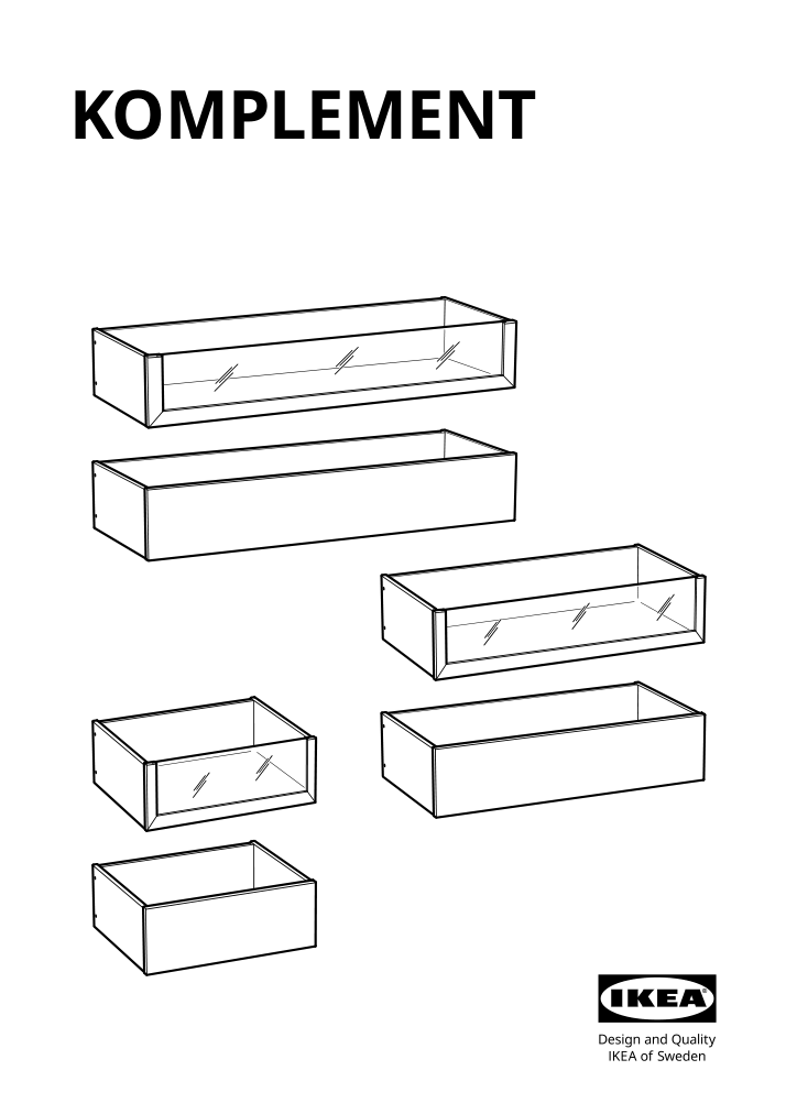 Assembly instructions for IKEA Komplement drawer white | Page 1 - IKEA PAX / BERGSBO/ÅHEIM wardrobe combination 493.361.76