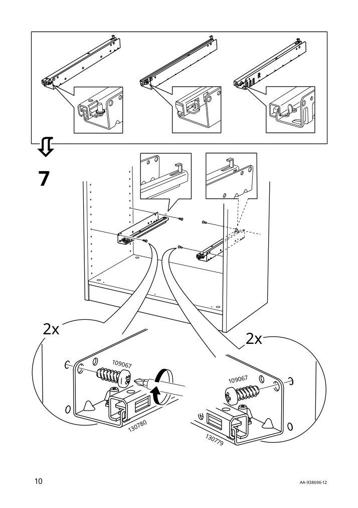 Assembly instructions for IKEA Komplement drawer white | Page 10 - IKEA PAX / BERGSBO/ÅHEIM wardrobe combination 493.361.76