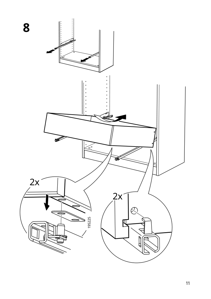 Assembly instructions for IKEA Komplement drawer white | Page 11 - IKEA PAX / BERGSBO/ÅHEIM wardrobe combination 493.361.76