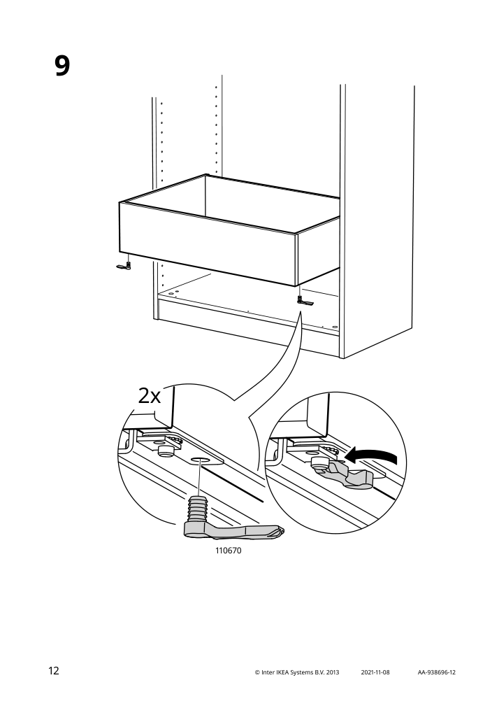 Assembly instructions for IKEA Komplement drawer white | Page 12 - IKEA PAX / BERGSBO/ÅHEIM wardrobe combination 493.361.76