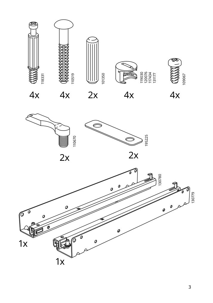 Assembly instructions for IKEA Komplement drawer white | Page 3 - IKEA PAX / BERGSBO/ÅHEIM wardrobe combination 493.361.76