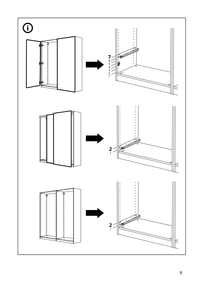 Assembly instructions for IKEA Komplement drawer white | Page 9 - IKEA PAX / BERGSBO/ÅHEIM wardrobe combination 493.361.76