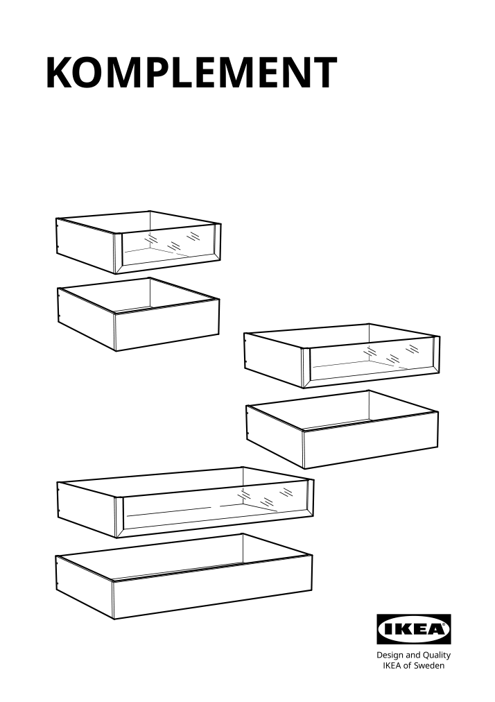 Assembly instructions for IKEA Komplement drawer with framed front white | Page 1 - IKEA PAX corner wardrobe 993.856.97