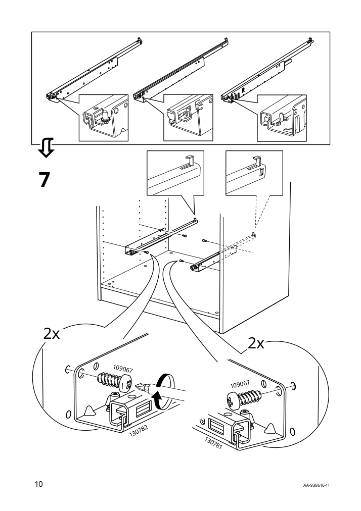 Assembly instructions for IKEA Komplement drawer with framed front white | Page 10 - IKEA PAX / GRIMO wardrobe combination 595.026.22