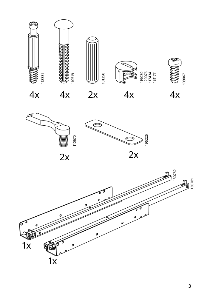 Assembly instructions for IKEA Komplement drawer dark gray | Page 3 - IKEA PAX / SVARTISDAL wardrobe combination 794.298.24