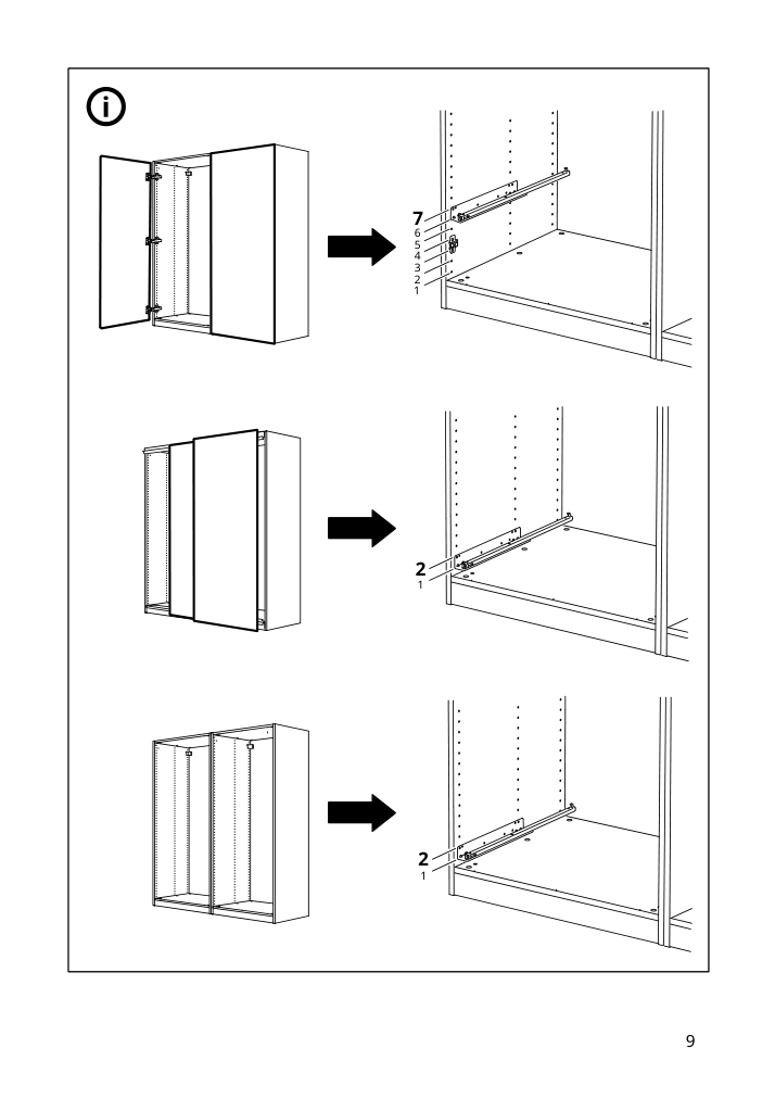 Assembly instructions for IKEA Komplement drawer dark gray | Page 9 - IKEA PAX / SVARTISDAL wardrobe combination 794.298.24