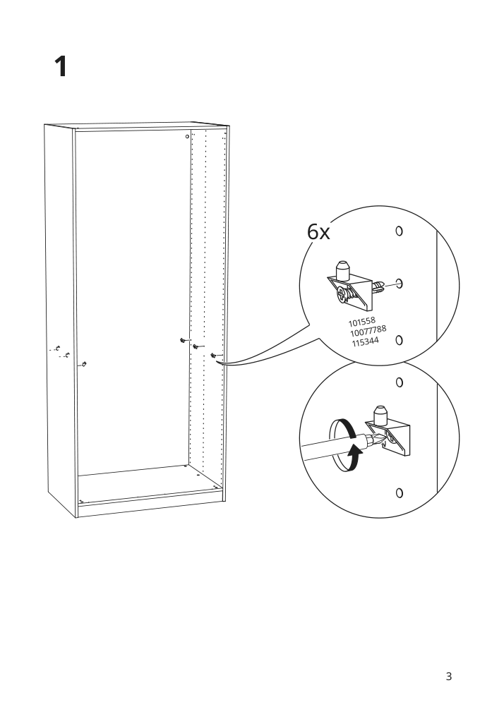 Assembly instructions for IKEA Komplement glass shelf white | Page 3 - IKEA PAX / FORSAND wardrobe combination 395.016.52