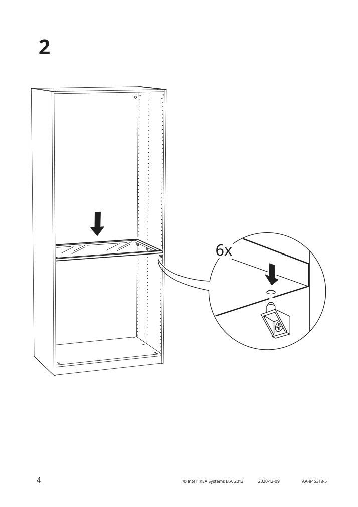 Assembly instructions for IKEA Komplement glass shelf white | Page 4 - IKEA PAX / FORSAND wardrobe combination 395.016.52