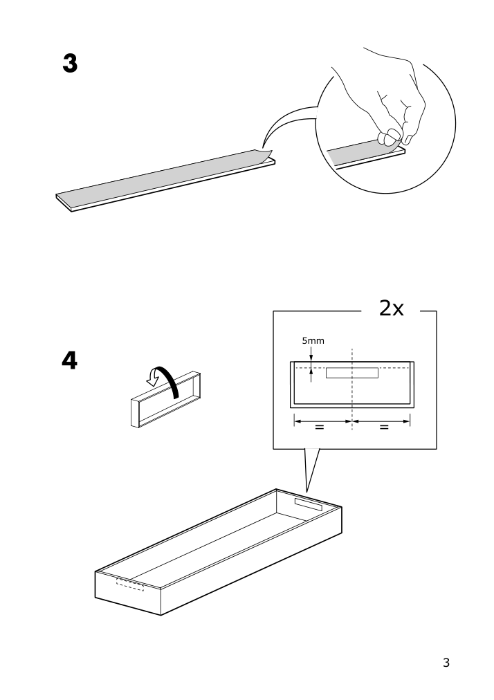 Assembly instructions for IKEA Komplement storage with 4 compartments light gray | Page 3 - IKEA PAX / MEHAMN wardrobe combination 695.230.54